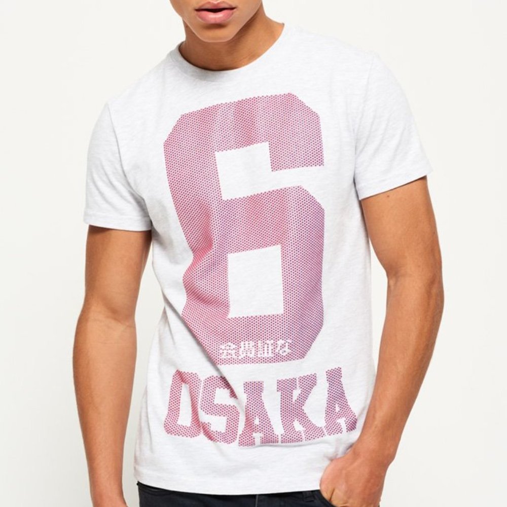 Superdry Osaka 6 Micro Dot Print Tee T-Shirt Medium